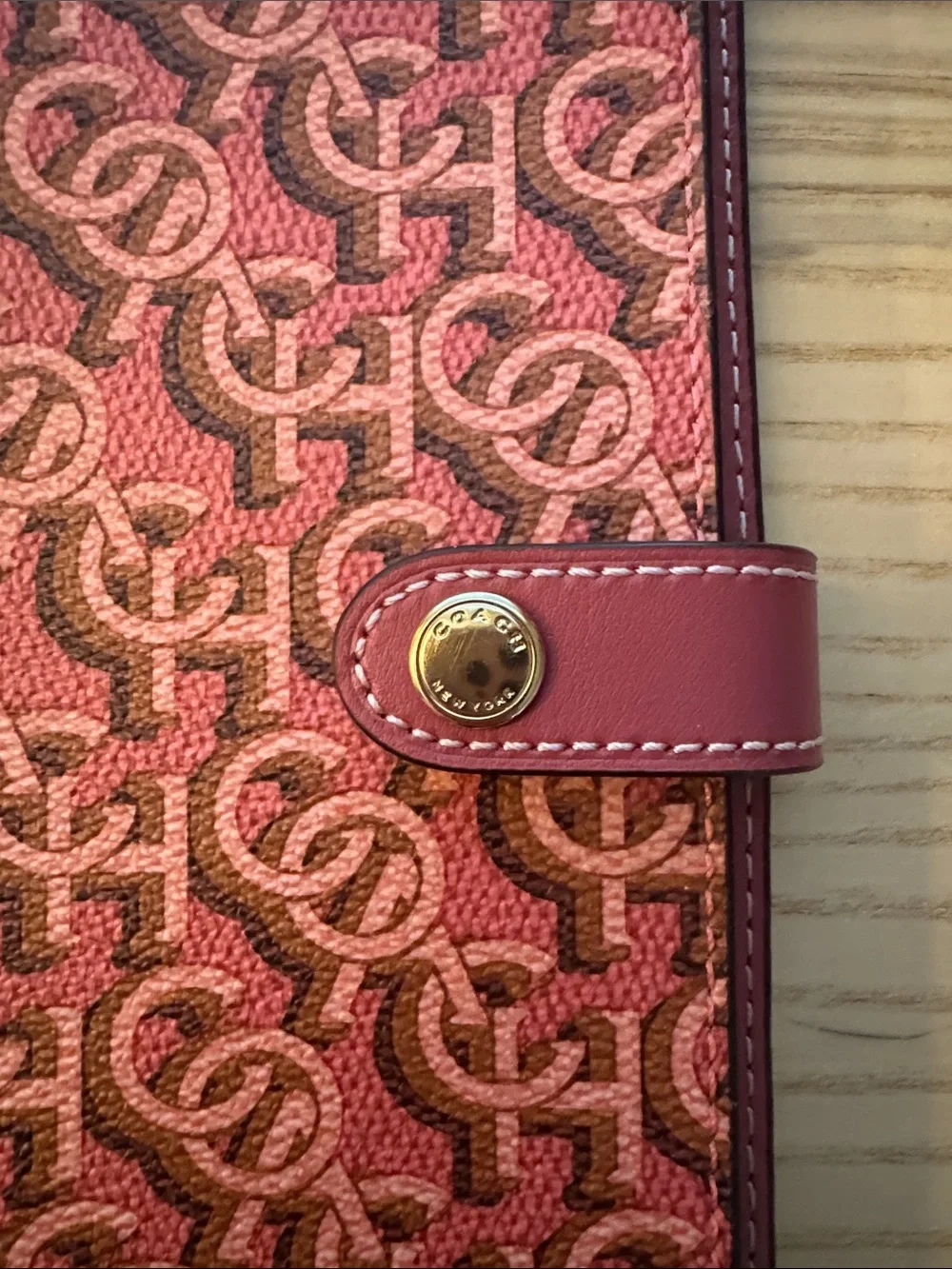 Limited Edition Coach Pink Signature Canvas Notebook Cover